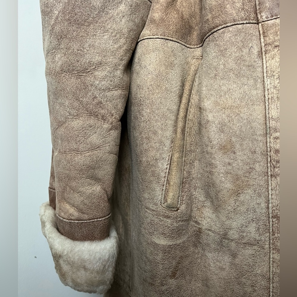 Sheepskin Coat Light Brown - Picture 4 of 7